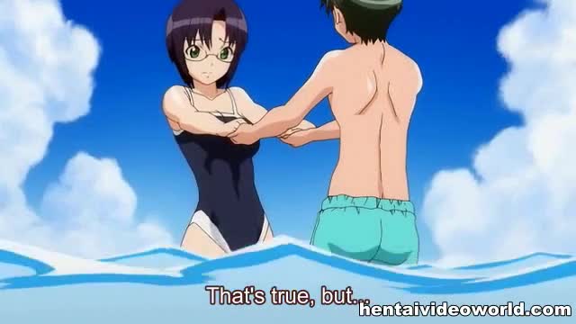 Anime Girl In Swimsuit - Anime swimsuit girl has sex on the beach - wankoz.com