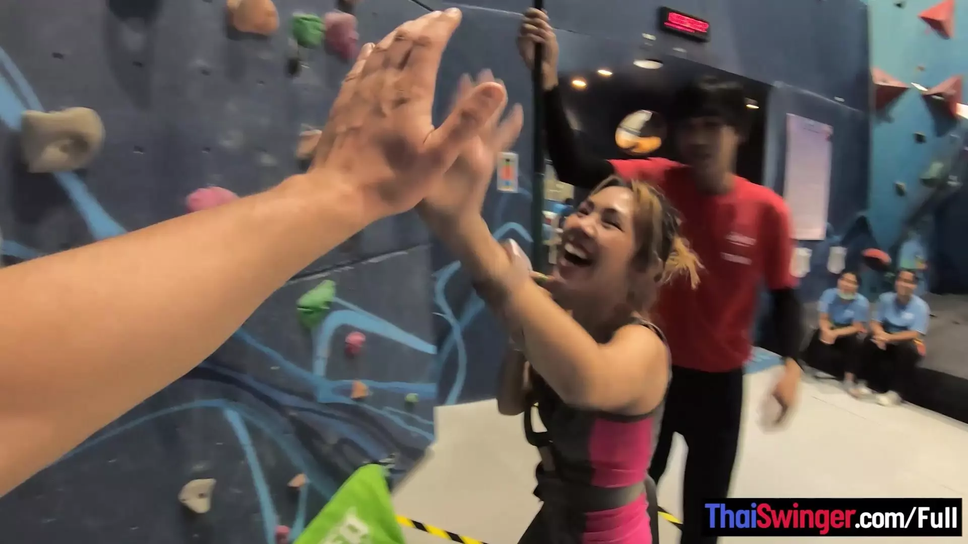 Thai climber girlfriend was not very good at it but she was better at