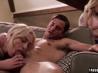 Skyler Storm and Nathan Bronson having sex right in front of Haley Spades